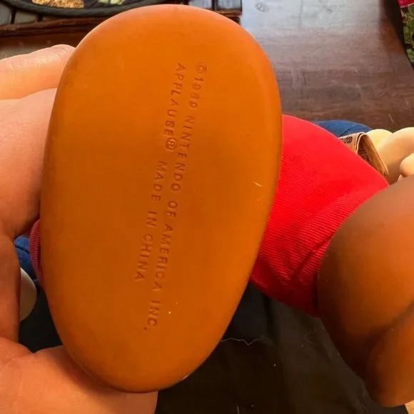 SuPeR MARIO BroS 🍄Mario NINTENDO 🎮1989 12" Plush -Applause Plastic/Rubber Face - Picture 7 of 7